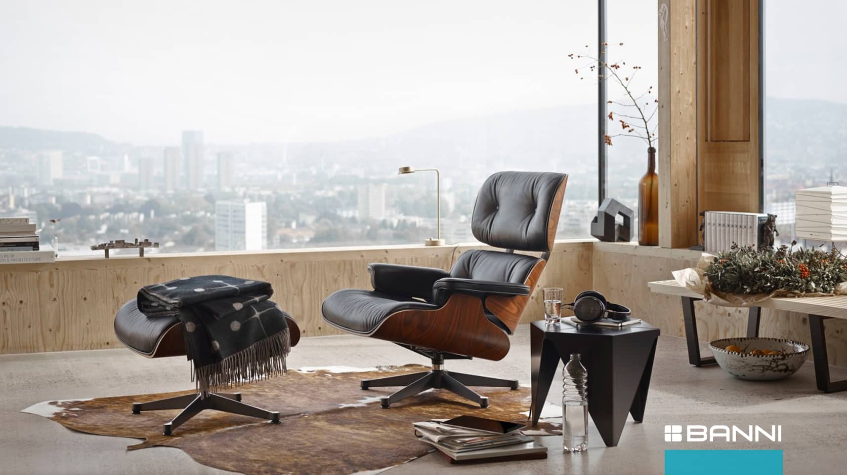 BANNI sillon y ottoman eames