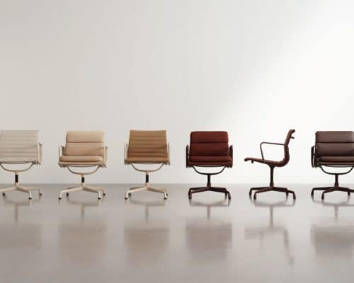 EAMES ALUMINIUM & SOFT PAD<br /> vITRAlection <br /> Aluminium & Soft Pad Groups v fullbleed 1440x